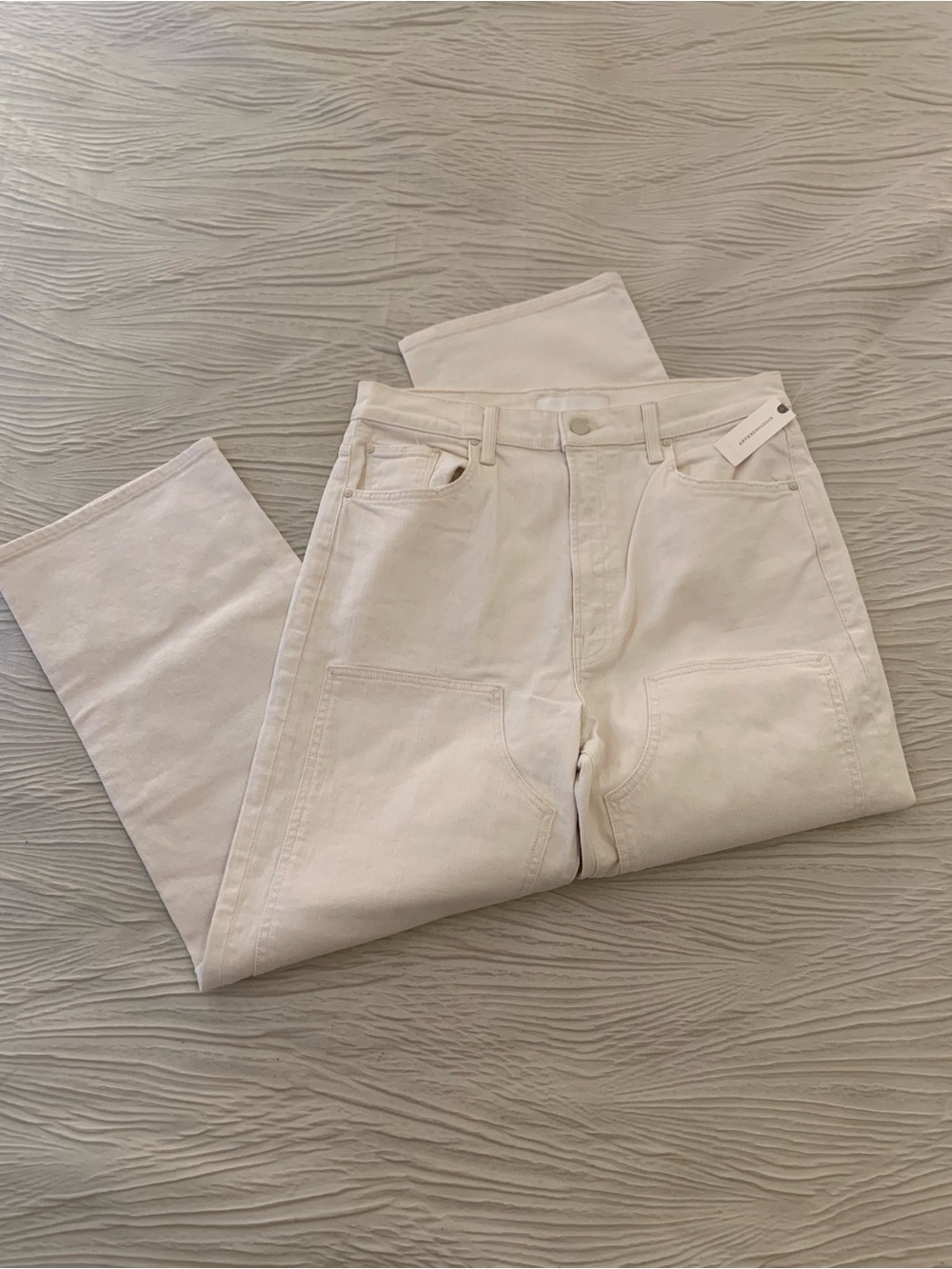 NWT MOTHER Denim Anthropologie Made in USA “Bee’s Knees” Double Knee Jeans, 34